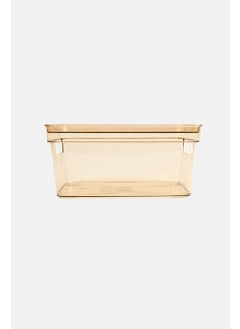 Muy Mucho Transparent Box With Lid 26 x 17 x 14 cm, Brown  - Image 1