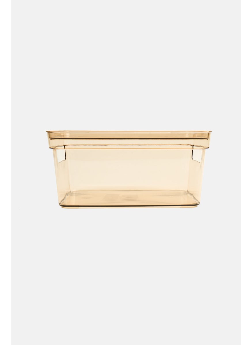 Muy Mucho Transparent Box With Lid 26 x 17 x 14 cm, Brown  - Image 1