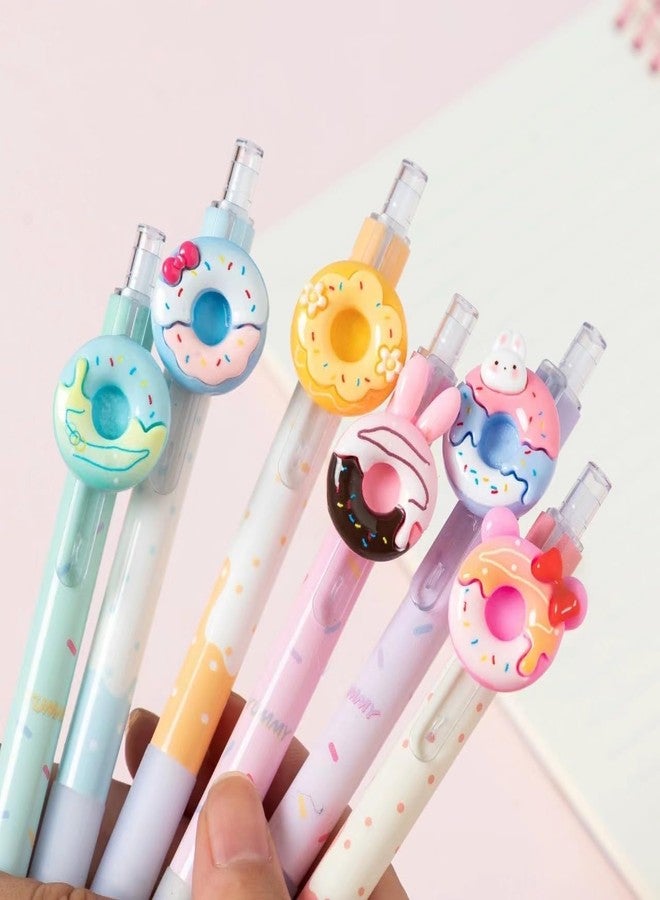 Tustao 2Pcs Random Color Rollerball Pens, Black ink Stationery Cute Biscuit Gel Pen School Office Kawaii Supply Novelty Creative Choclate Sweet cake lovely funny Donuts fruit Rollerball Pens and Refills - Image 1