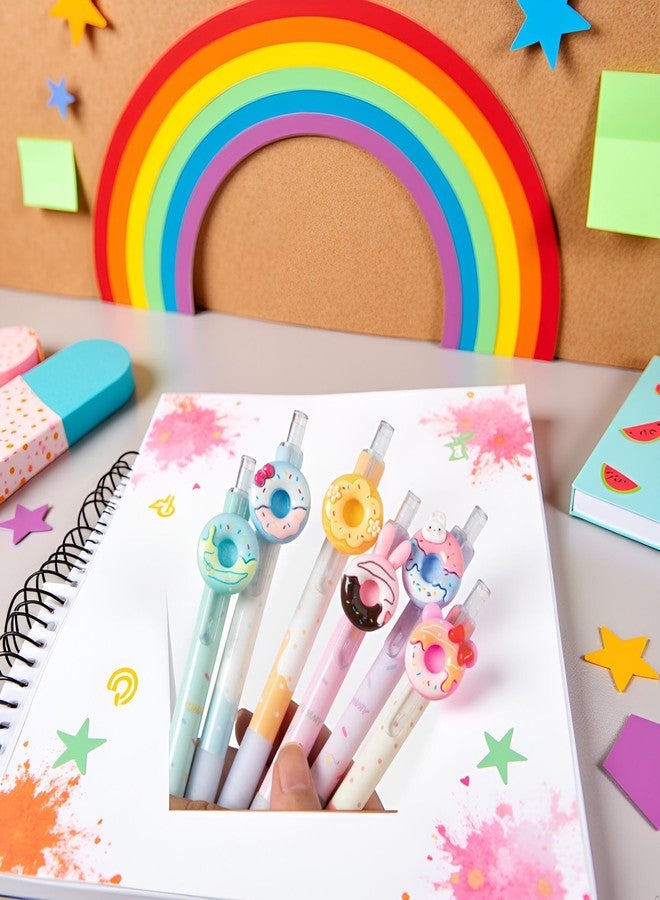 Tustao 2Pcs Random Color Rollerball Pens, Black ink Stationery Cute Biscuit Gel Pen School Office Kawaii Supply Novelty Creative Choclate Sweet cake lovely funny Donuts fruit Rollerball Pens and Refills - Image 4