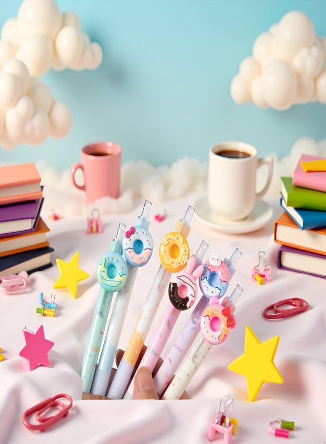 Tustao 2Pcs Random Color Rollerball Pens, Black ink Stationery Cute Biscuit Gel Pen School Office Kawaii Supply Novelty Creative Choclate Sweet cake lovely funny Donuts fruit Rollerball Pens and Refills - Image 5