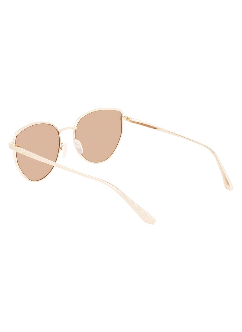 CALVIN KLEIN - Full Rim Metal Modified Rectangle Calvin Klein Sun Ck22113S 5818 (718) Yellow Gold - Image 1