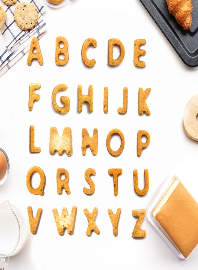 Realand 26Pcs Extra Large 2.6in Alphabet Letter Cookie Cutters Shapes - Stainless Steel Abc Cookie Cutters Set Metal Fondant Biscuit Tools for Christmas Birthday Holiday Cake Baking - Image 5