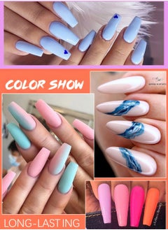 Nee Jolie 23Pcs Gel Nail Polish Set with 20 Colors Gel Nail and Base Gel Top Coat Matte Top Coat for Nail Art Salon for Women  - Image 4