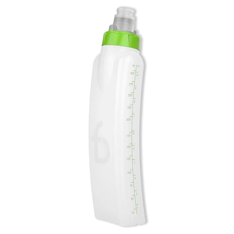 FlipBelt Arc Water Bottle Running Belt, Curved Hydration Running Bottle, 11 Fl. Oz, Green - Image 1
