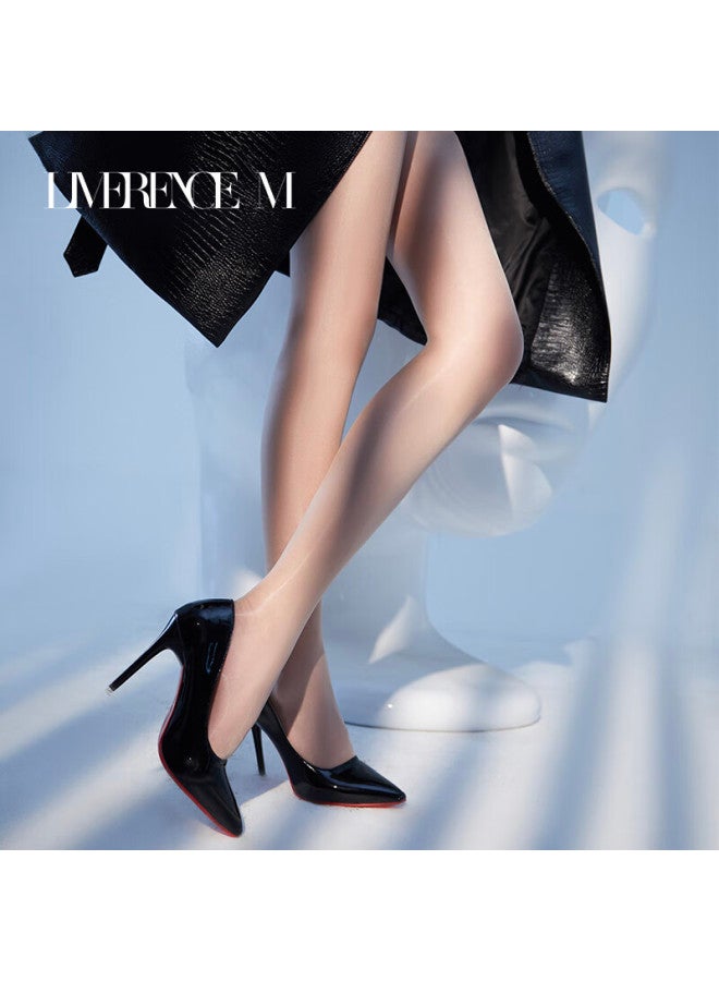 Limerence M Laimi Runsi Crotchless Ultra-thin Silky Smooth No-need Shiny Pantyhose, Sapphire Blue, One Size Fits All - Image 2