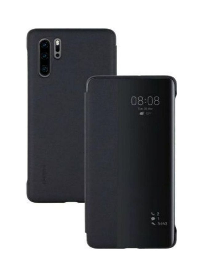 NIBEMINENT Flip Cover Wallet With Sleep Wake Feature For Huawei Genuine P30 Pro Smart View Black  - Image 2