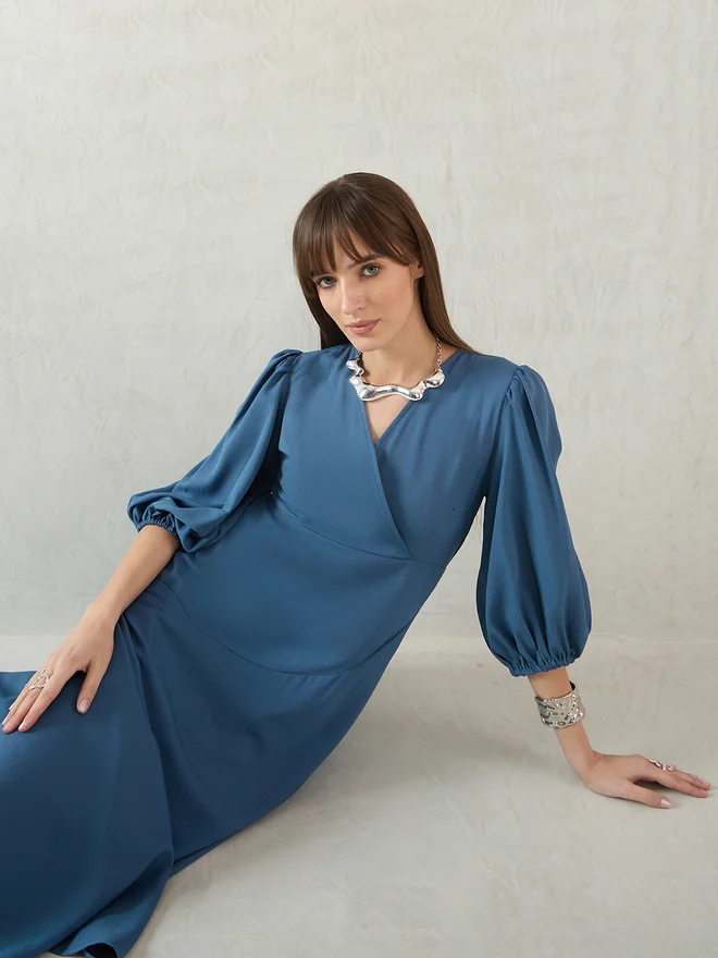 Femmella Cascade Wrap Dress