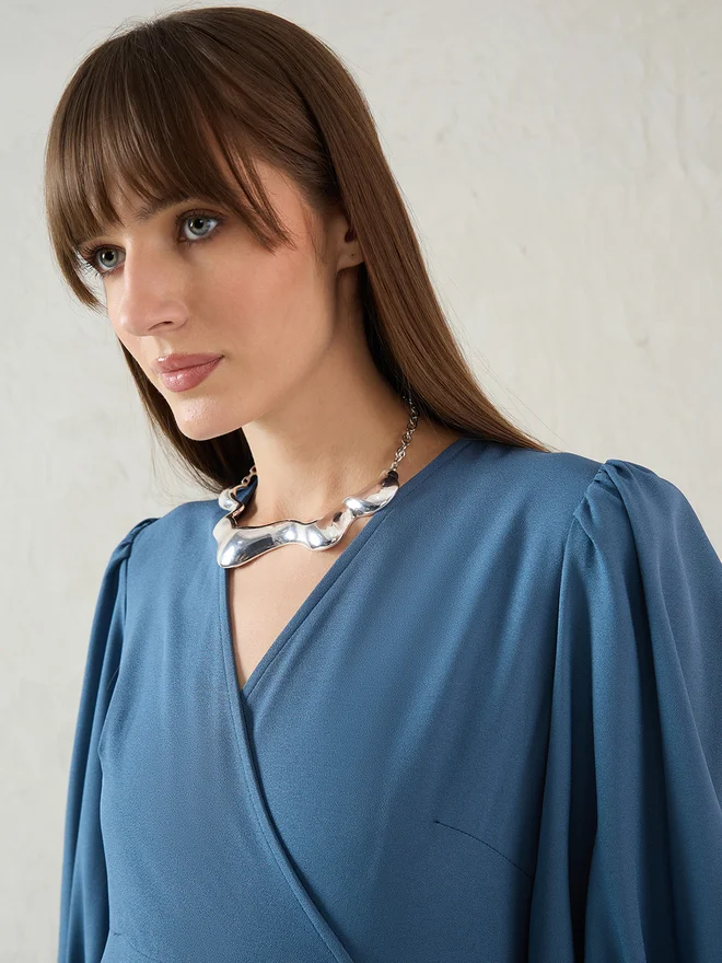 Femmella Cascade Wrap Dress
