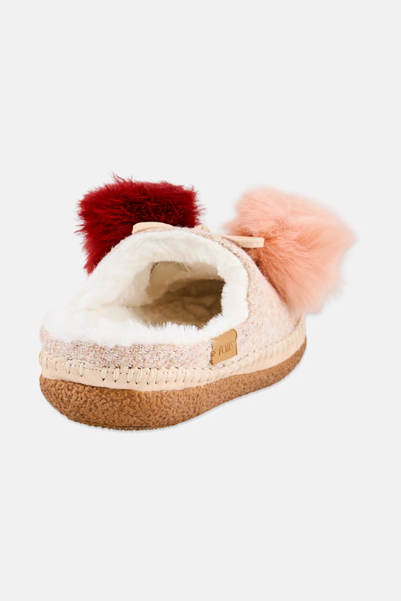 TOMS نعال نسائية من آيفي مزودة بكرات بوم بوم، وردي - Image 2