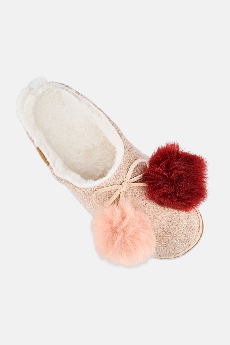 TOMS نعال نسائية من آيفي مزودة بكرات بوم بوم، وردي - Image 3