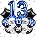 TagreSpike Happy 13th Birthday Decorations Balloons OMG UR A TEENAGER Number 13 Foil Star Balloons Funny Black Blue White Hello 13th Birthday Latex Balloons for Girls Boys 13 Years Old Bday Party Supplies - Image 2