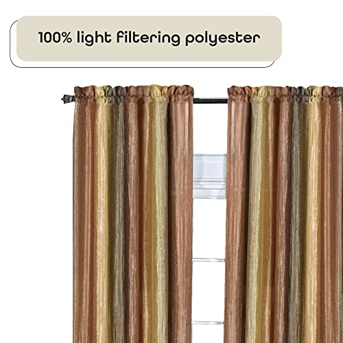 Achim Ombre Panel Light Filtering Semi-Sheer Window Curtain - 84 Inch Length, 50 Inch Width - Autumn- Light Filtering Soft Polyester Drapes for Bedroom Living & Dining Room by Achim Home Decor(Pack of 1) - Image 3