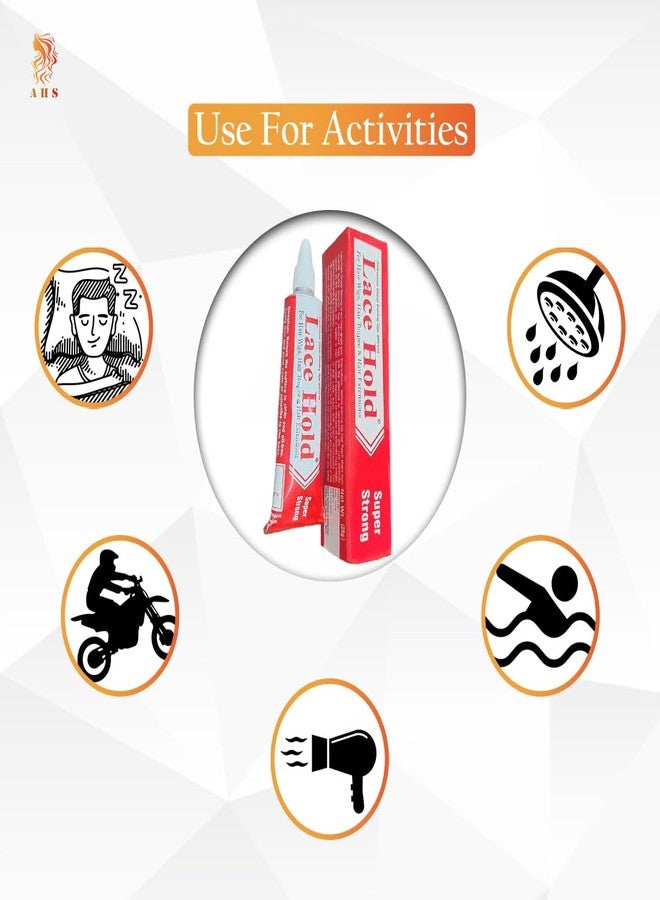 AHS Lace Glue Waterproof | Invisible Hair Patch Adhesive for Wig, Toupee & Hair System | Long Lasting, Sweat Resistant, Strong Hold Glue (28g) - Image 2