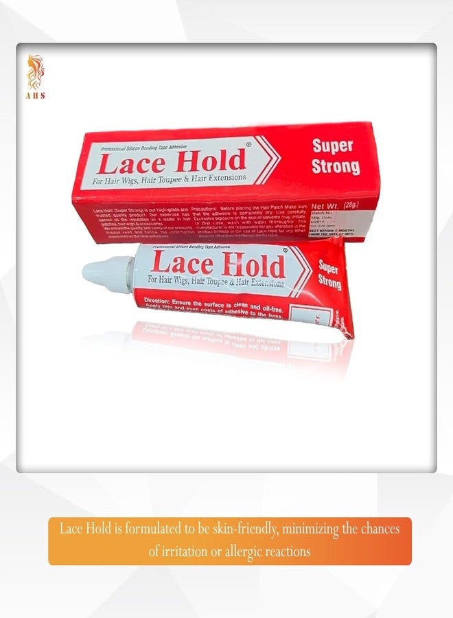 AHS Lace Glue Waterproof | Invisible Hair Patch Adhesive for Wig, Toupee & Hair System | Long Lasting, Sweat Resistant, Strong Hold Glue (28g) - Image 3