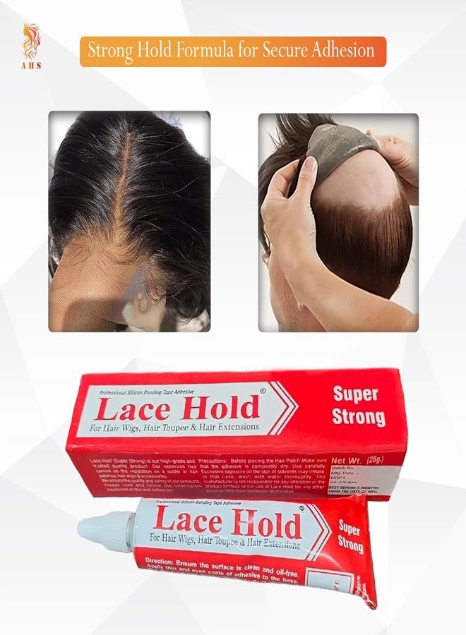 AHS Lace Glue Waterproof | Invisible Hair Patch Adhesive for Wig, Toupee & Hair System | Long Lasting, Sweat Resistant, Strong Hold Glue (28g) - Image 5