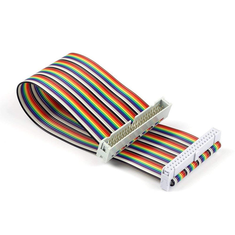REES52 Male to Female GPIO Ribbon Cable 40pin 8inch Breadboard Jumper Wires for Connection Raspberry Pi 3/2/4B Model B B+ w/ 3.5/5 inch TFT Touch Screen LCD Display - Image 1