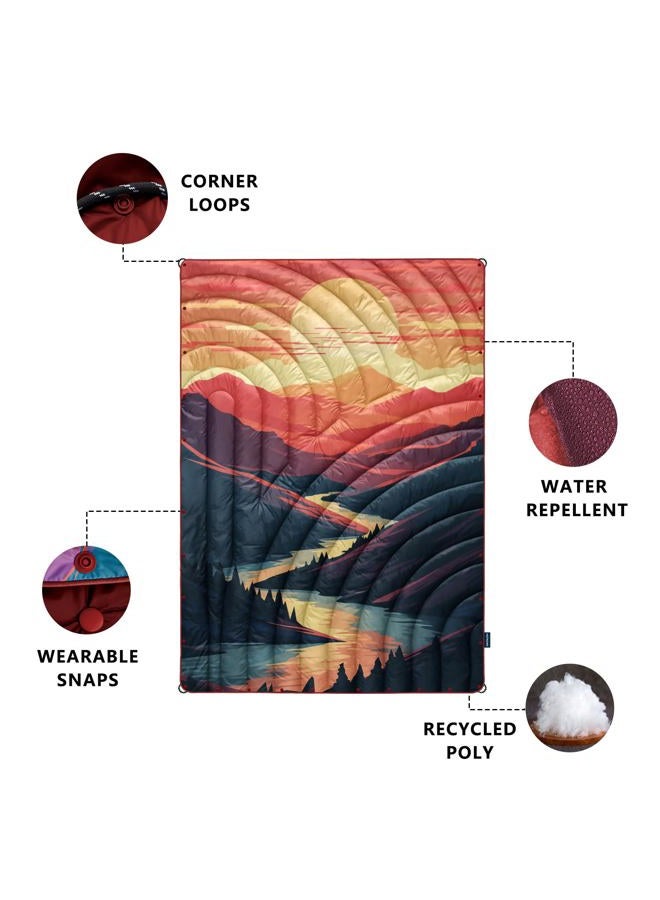 hotkoko Camping Blanket,Lightweight Puffy Printed Camping Blanket Packable Outdoor Blanket for Camping,Traveling, Stadium, Hiking, Picnics - Image 4