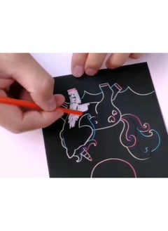KASTWAVE 3 Set Magic Scratch Paper Art with 3 Scratch Pen, Colorful Magic Drawing Art Book for Kids DIY Birthday Gift Card Party Games Projects Kits Unicorn Mermaid Princess  - Image 3