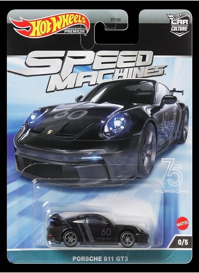 Hot Wheels - Hot Wheels Premium Car Culture 2023 Speed Machines - Porsche 911 GT3 (Black) - 0/5 Chase Edition - Image 1