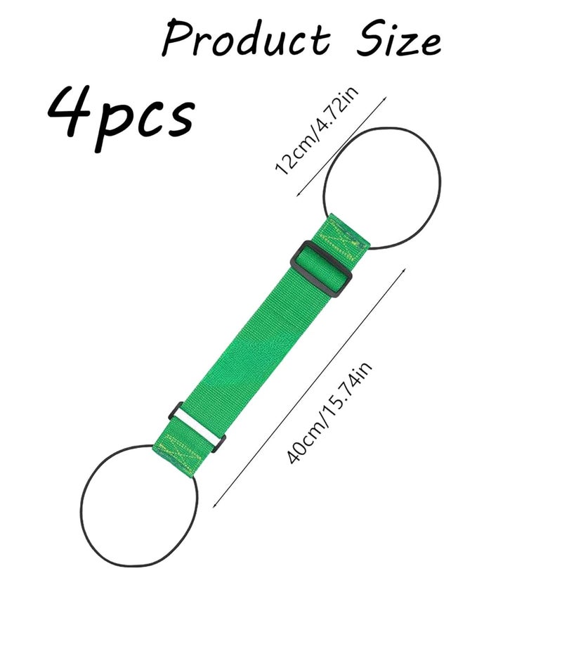 BdelrinQue 4 Pcs Suitcase Belt Luggage Straps, Luggage Straps for Suitcases, Luggage Belt Strap, Travel Accessories for Frequent Travelers, Business Professionals, and Families (Green) - Image 2