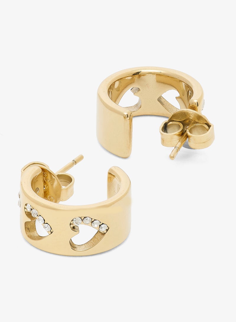 GUESS Heart Hoop Earrings - Image 2