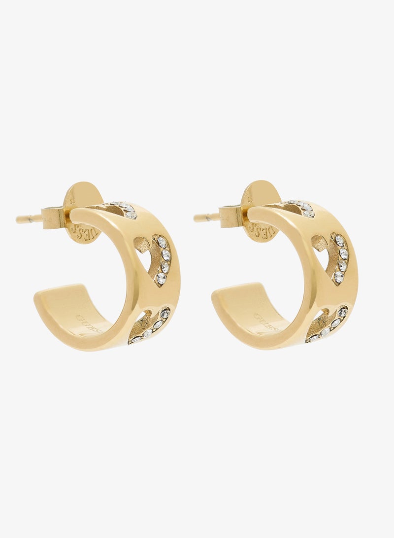 GUESS Heart Hoop Earrings - Image 1