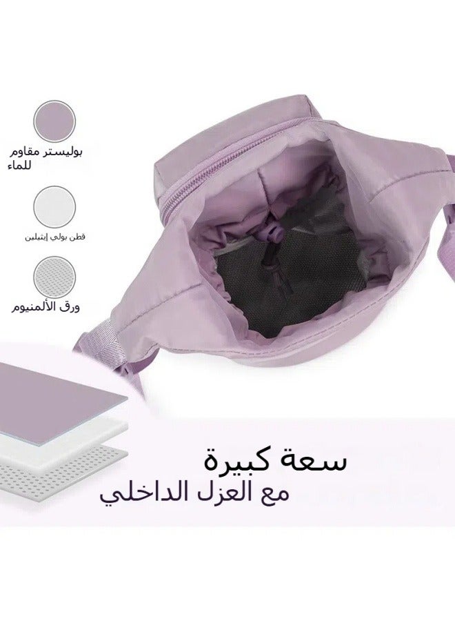 عام حقيبة زجاجة الماء للسيدات مع حقيبة الهاتف المحمول، عازل للحرارة، حزام كتف قابل للتعديل، حبال، حقيبة زجاجة الماء. - Image 3