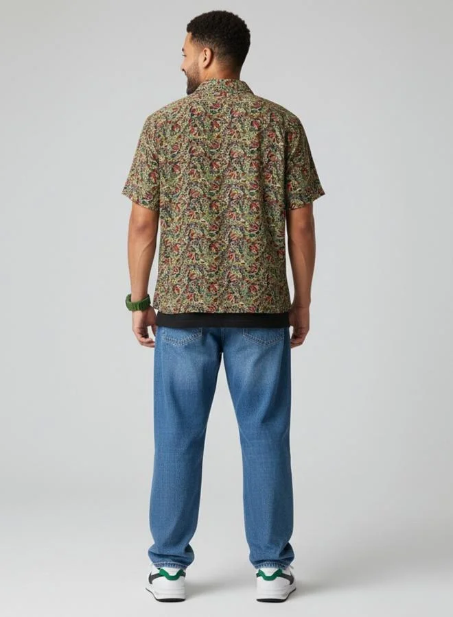 ترولوم Men Green Graphic Print Casual Shirt