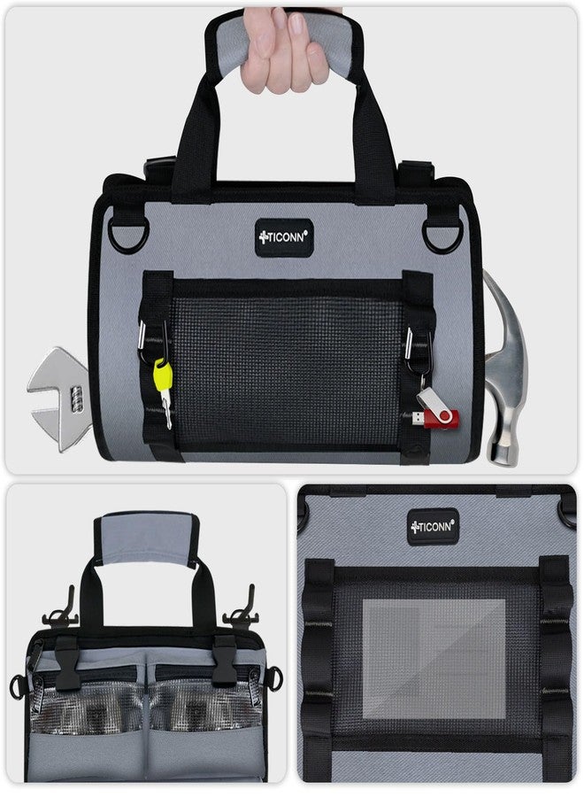 تيكون حقيبة أدوات TICONN، منظم حقيبة أدوات قابلة للطي شديد التحمل، حقيبة تخزين أدوات محمولة مرئية مع حقيبتين قابلتين للفصل (أخضر) - Image 2