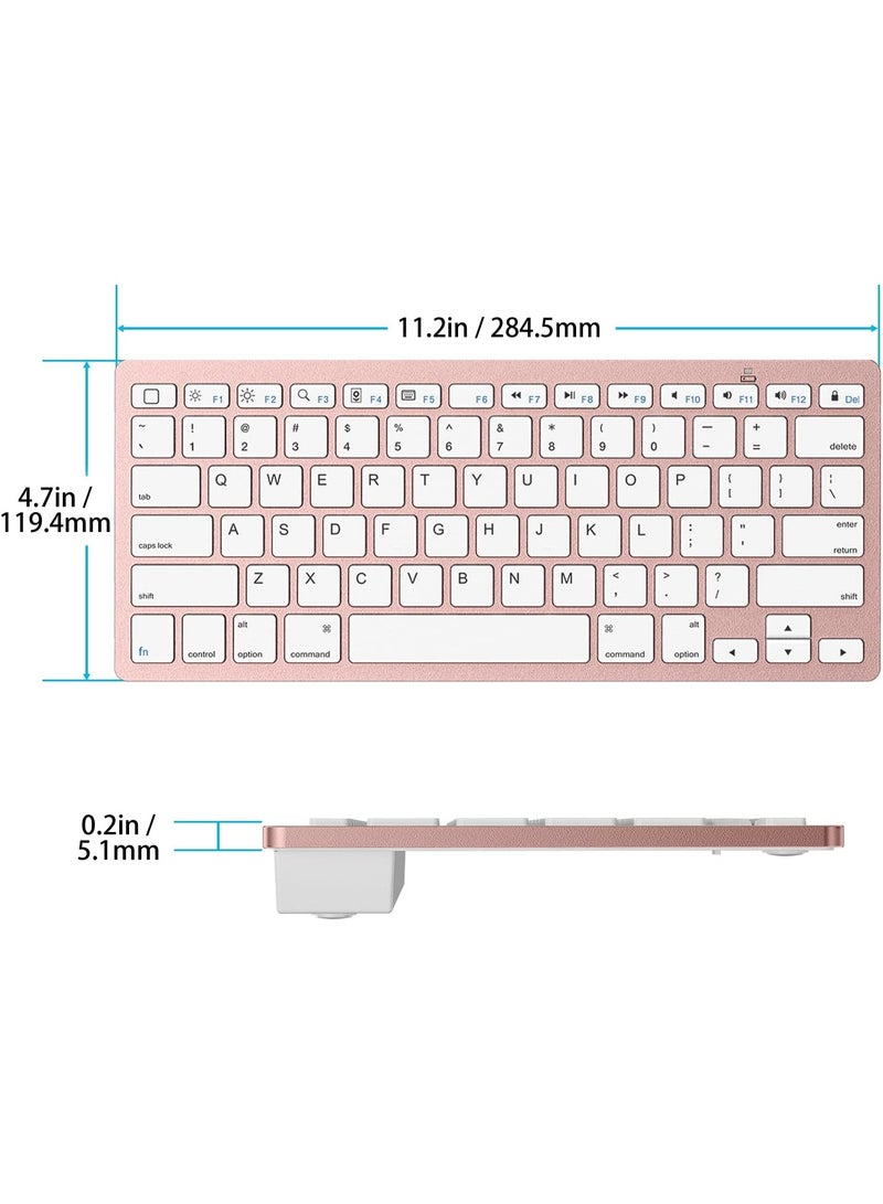 Bluetooth Keyboard for Windows & Android, Compact Wireless Keyboard Compatible With MacBook, iMac, Mac Mini, Laptop and PC, Deep Black (English & Arabic) - Image 3