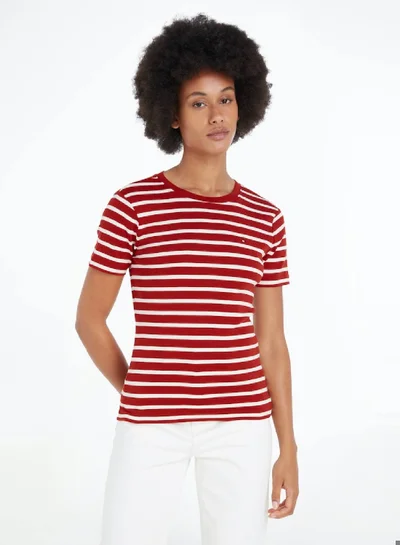 TOMMY HILFIGER Flag Embroidery Slim Fit T-Shirted