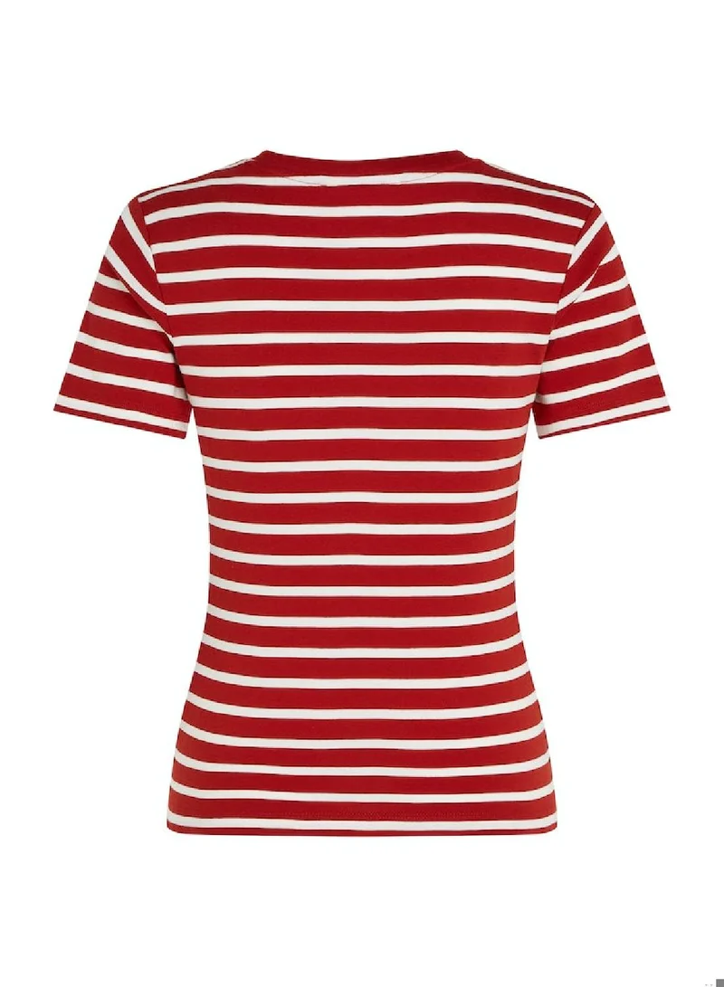 TOMMY HILFIGER Flag Embroidery Slim Fit T-Shirted
