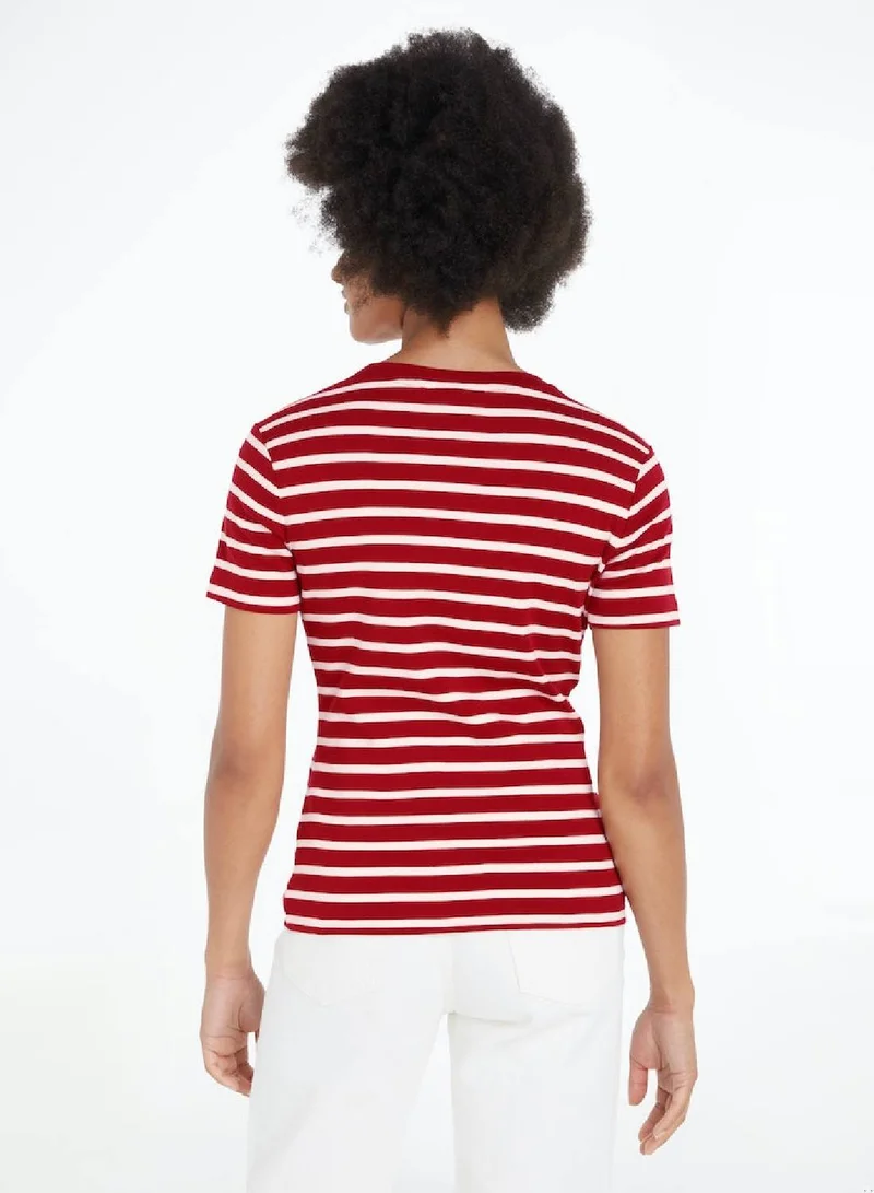 TOMMY HILFIGER Flag Embroidery Slim Fit T-Shirted
