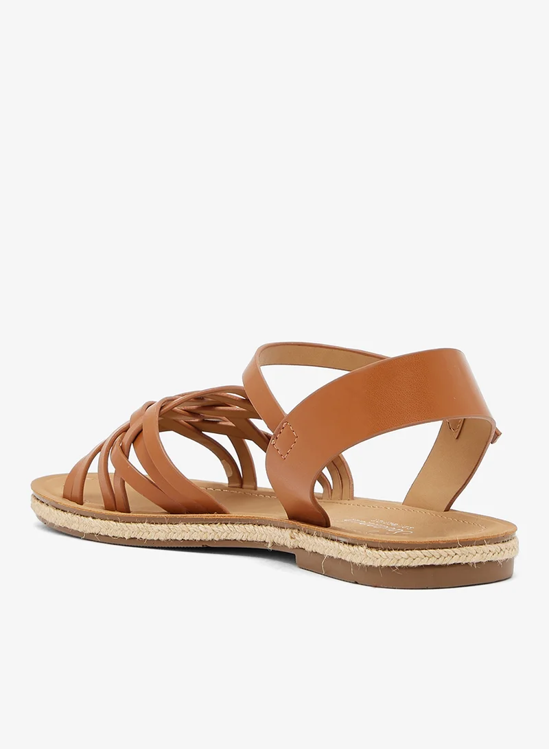 Savannah Collection Tan Casual Flat Sandal for Women | Best Price UAE