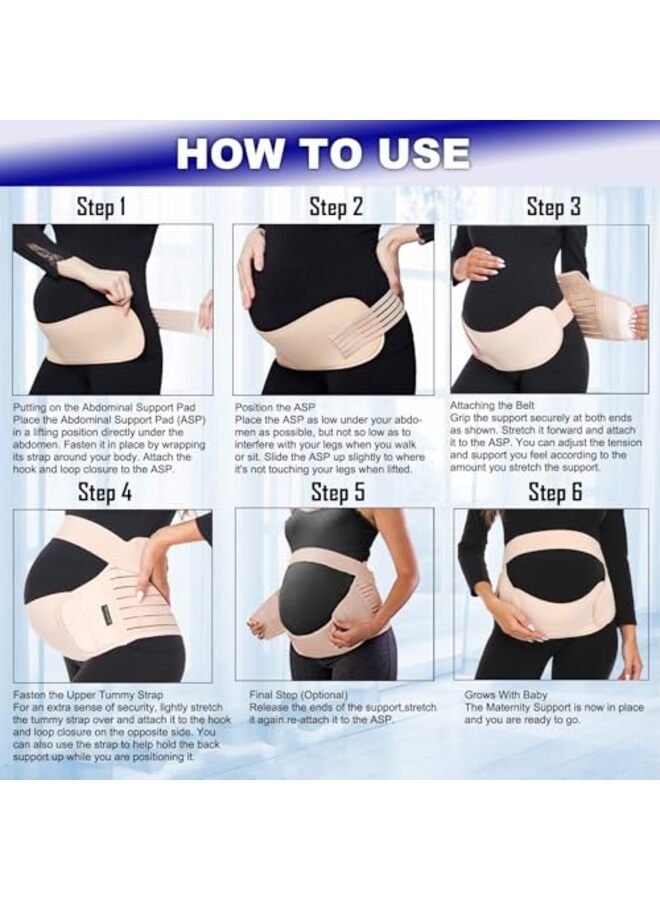Maternity Belt, Maternity Clothes Belly Bands for Pregnant Women, Pregnancy Must Haves Belly Support Band for Abdomen, Pelvic, Waist, Back - All Stages of Pregnancy(Black, XL) - Image 2