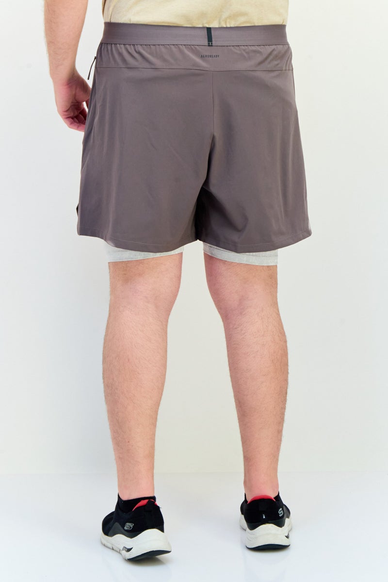 Adidas شورتات تدريب رياضية للرجال بطول 7 إنش، رمادي غامق - Image 4