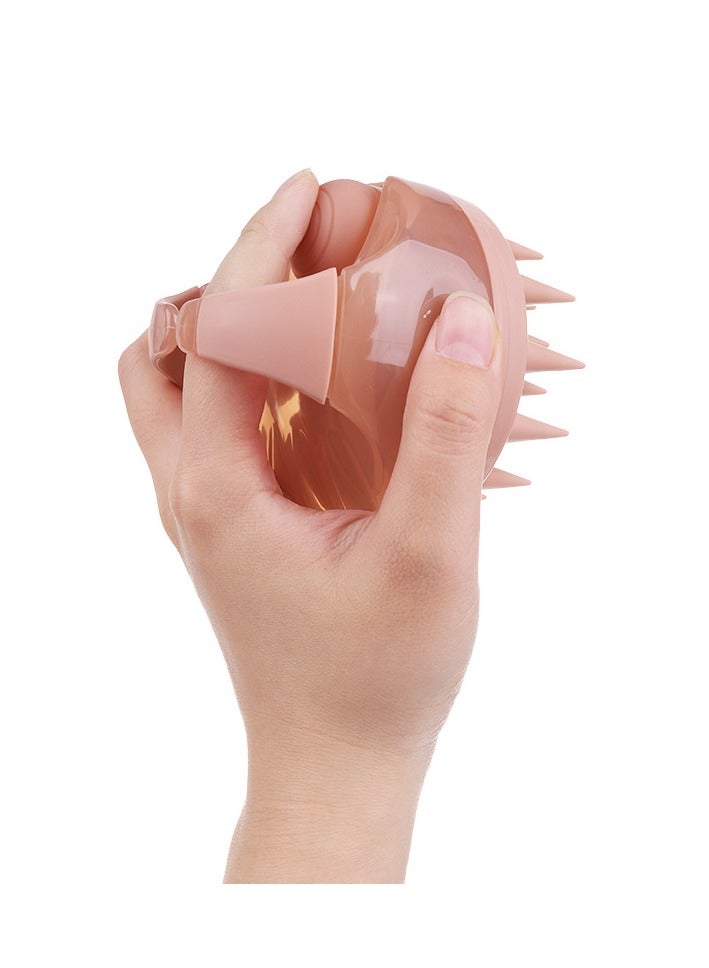 Loquat 【Scalp Massager Shampoo Brush with Dispenser】– Long-Nail Friendly Silicone Hair Brush for Deep Scalp Cleansing, Stress Relief  Hair Growth – Shower Tool for Men  Women (Nude) - Image 3