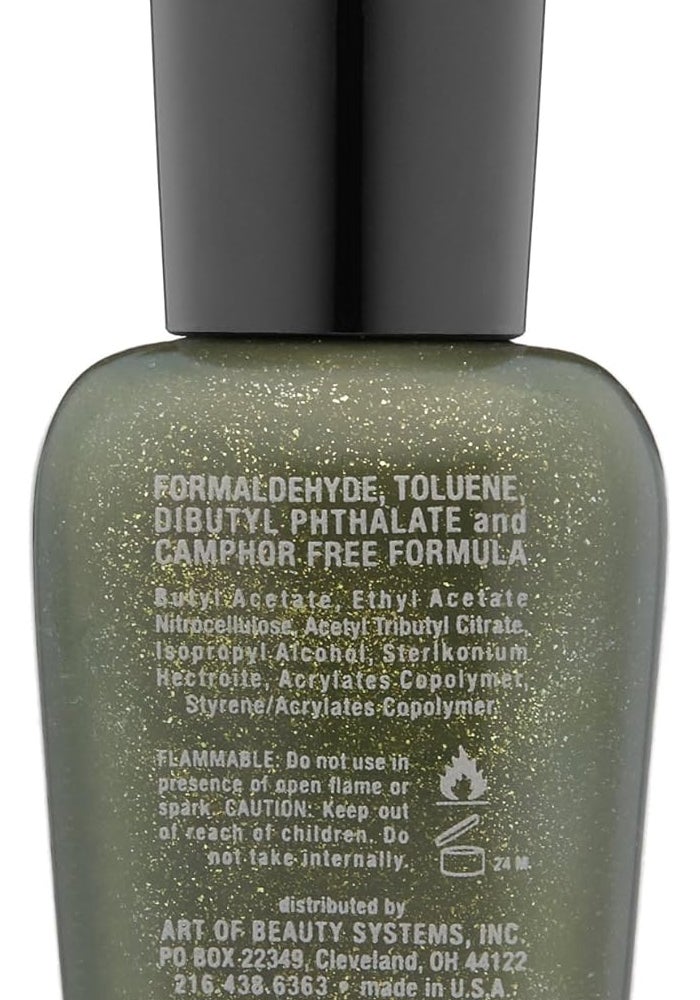Zoya Yara ZP573 Nail Polish - 15 ml - Smoky Olive Drab with Gold Glitter - Image 2