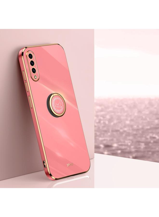 S-TOP Case For Samsung Galaxy A50 XINLI Straight Edge 6D Electroplate TPU Phone Case with Ring Holder - Image 1