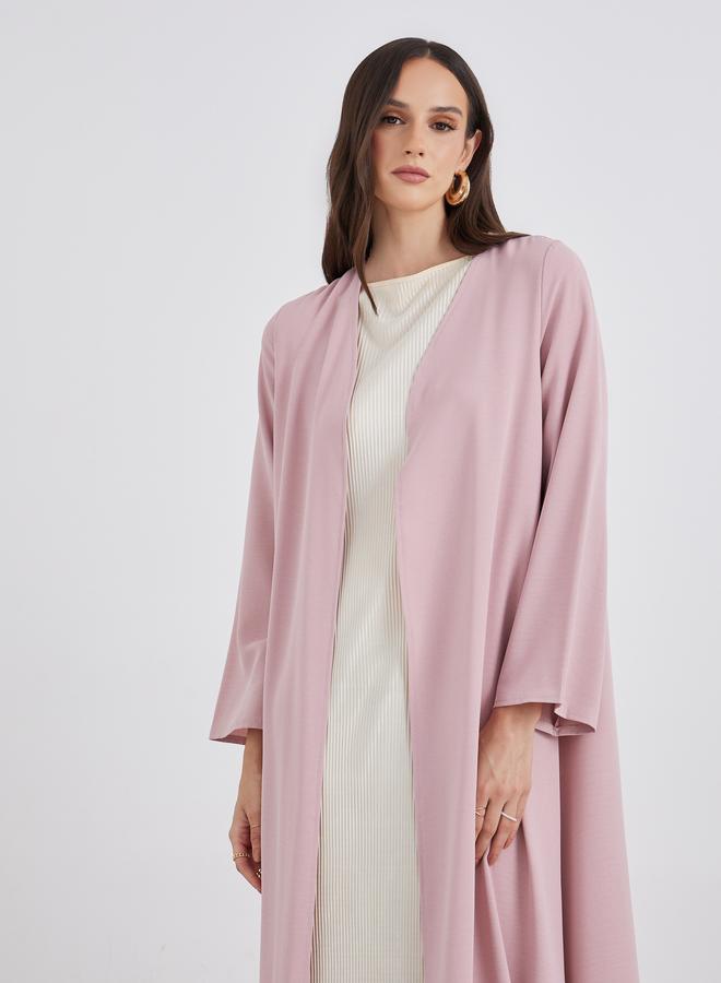 Styli Front Open Crepe Abaya - Image 2