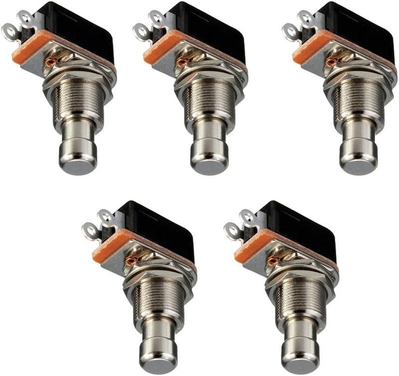 E Support Guitar Effects Pedal Box Momentary SPST Button Stomp Foot Switch Push Button Pack of 5 - Image 1