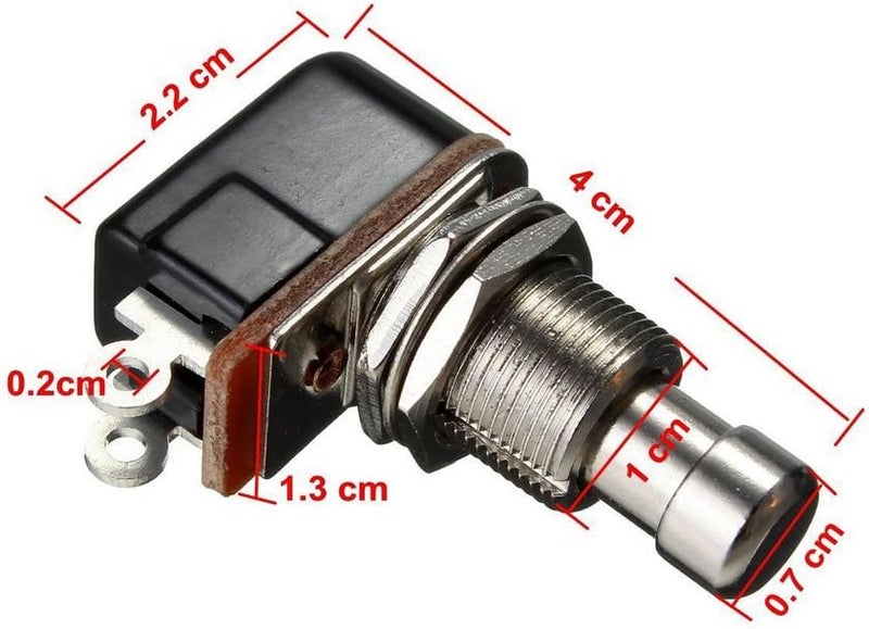 E Support Guitar Effects Pedal Box Momentary SPST Button Stomp Foot Switch Push Button Pack of 5 - Image 2