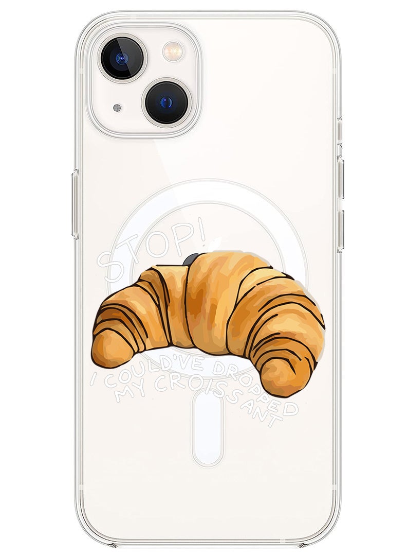 Theodor Magnetic Case for iPhone 13 6.1-inch Compatible with MagSafe Wireless Charging, Shockproof Phone Bumper Cover Croissant B - Image 1