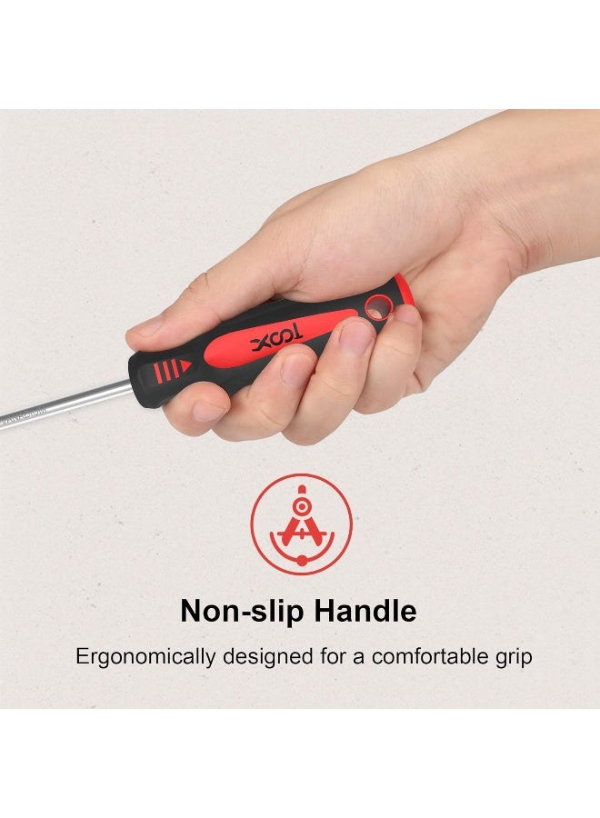 XOOL 18 PCS Magnetic Screwdriver Set with Case, 7 Phillips and 9 Slotted Tips, Professional Cushion Grip Screwdriver Non-Slip for Repair Home Improvement Craft - Image 3