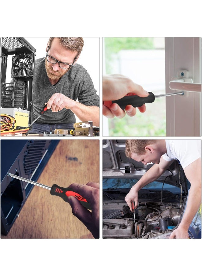 XOOL 18 PCS Magnetic Screwdriver Set with Case, 7 Phillips and 9 Slotted Tips, Professional Cushion Grip Screwdriver Non-Slip for Repair Home Improvement Craft - Image 5