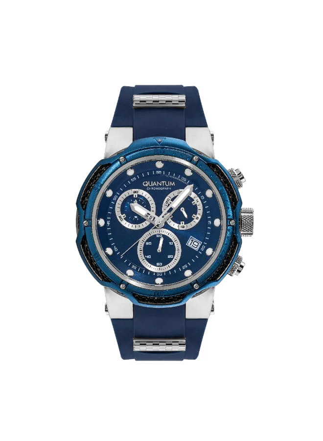 Quantum Men's Silicone Chronograph Watch HNG1051.399 - 53 mm