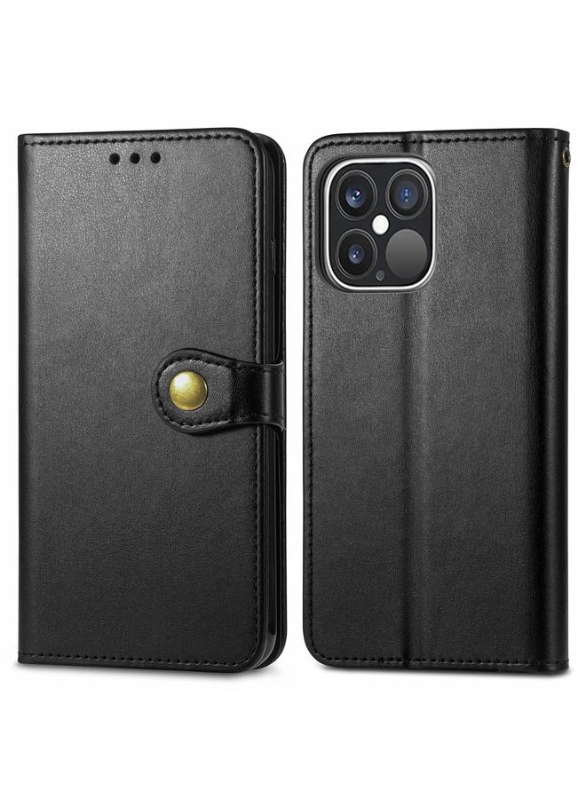 Zaboon Case For iPhone 13 Pro Max Solid Color Leather Buckle Phone Case with Lanyard & Photo Frame & Card Slot & Wallet & Stand Function - Image 2