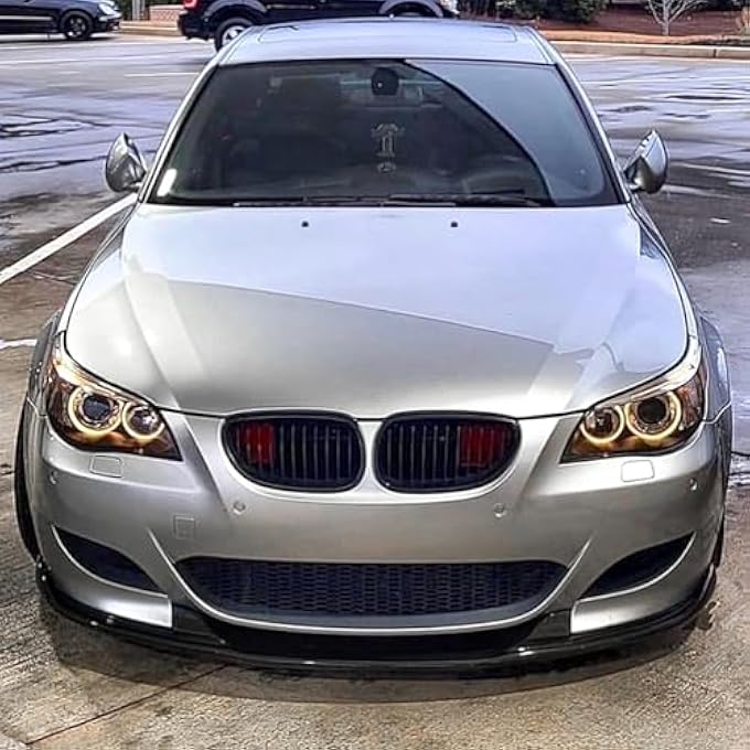 FINMOKAL Gloss Black Front Bumper Lip Spoiler Body Kit Compatible with BMW 5 Series M5 E60 E61 2005-2010 Original M5 Bumper - Image 5