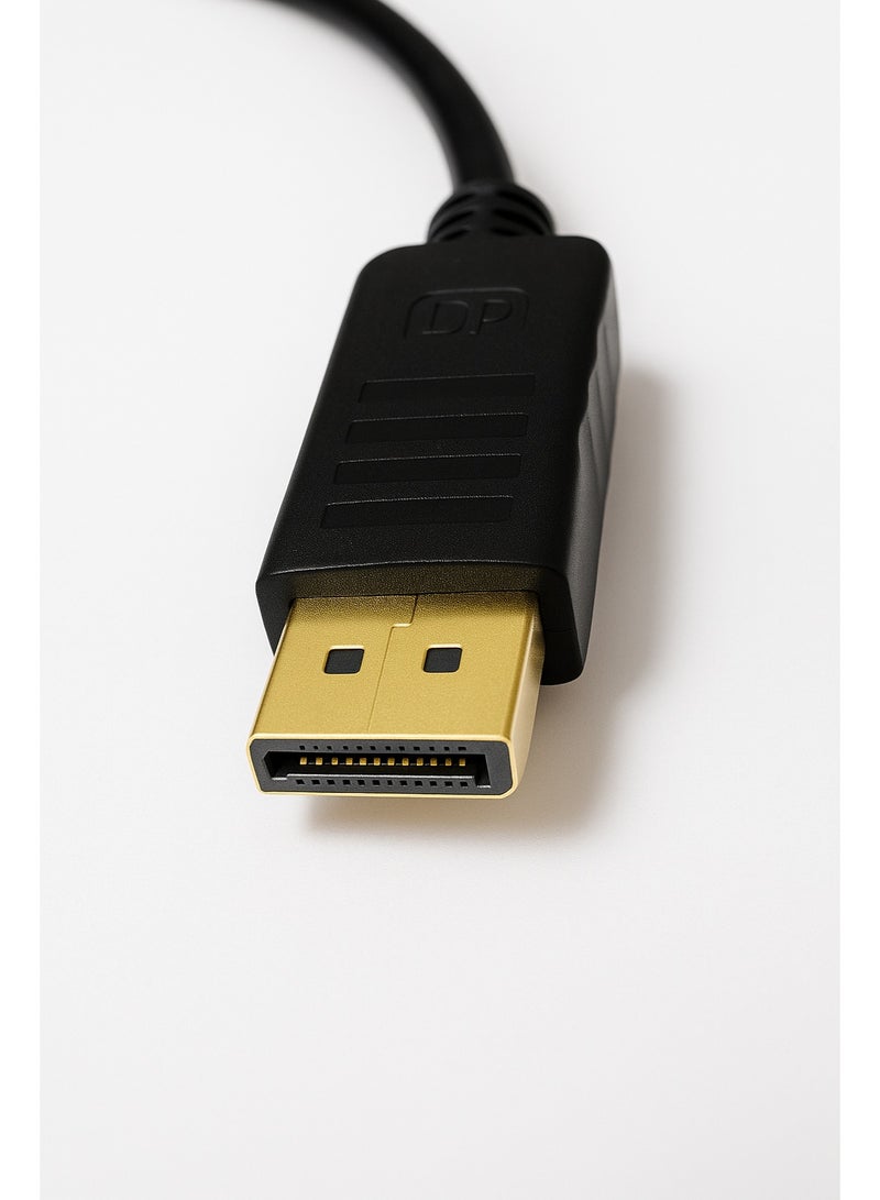 FUJISHKA DisplayPort DP Male to HDMI Female Adapter Converter – 25cm, Black, for Screen, TV, Laptop, PC/DELL  - Image 4